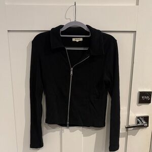Madewell Black Zip-Up Blazer